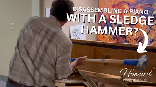 Disassembling the Sides, Strings, Tuning Pins, and Plate | HOWARD PIANO INDUSTRIES
