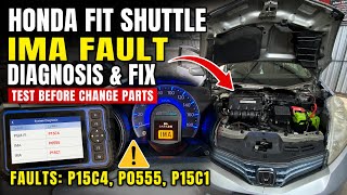 Honda Fit Shuttle IMA Fault Diagnosis | Circuit Integrity Test Step by Step. Idle stop problem.
