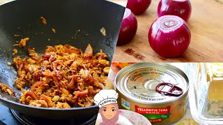 Cooked Tuna In Just 5 Minutes | علبة تونة وحبة بصل والذ وجبة في 5 دقايق فقط