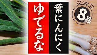新鮮な野生のニンニクの葉