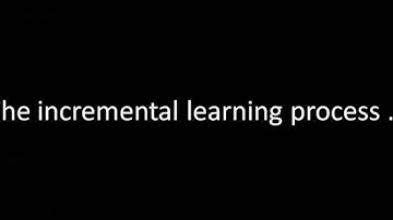 Incremental learning proces