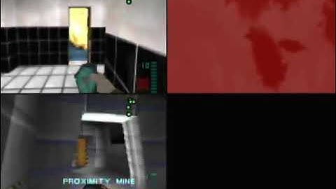 Perfect Dark Multiplayer Deathmatch (3 Players) Proximity Mines in Facility