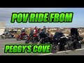 Pov motorcycle ride from peggys cove  nice and curvy road you must ride