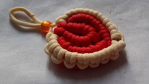 Macrame Heart Shaped Keychain Tutorial #2 | DIY Macrame heart keychain for beginners #macramecraft