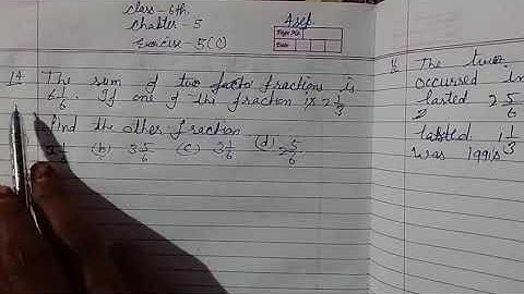 Class-6th; Chapter-5;Fractions; Exercise-5C