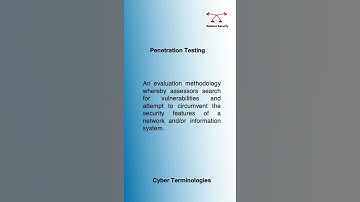 CyberSecurity Definitions | Penetration Testing