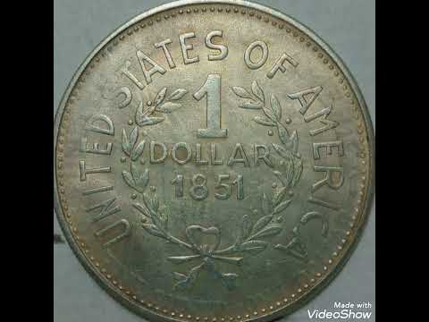 1851 US One Dollar ,coin Value And Price Rare .