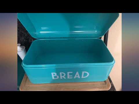 Home Basics Grove Bread Box For Kitchen Counter Dry Food Storage Container, Bread review