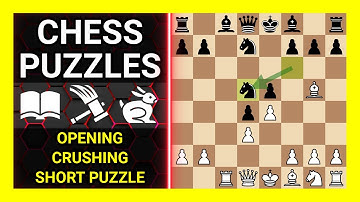 Chess Puzzles to Practice. Themes: Opening, Crushing, Short puzzle. Learn Chess