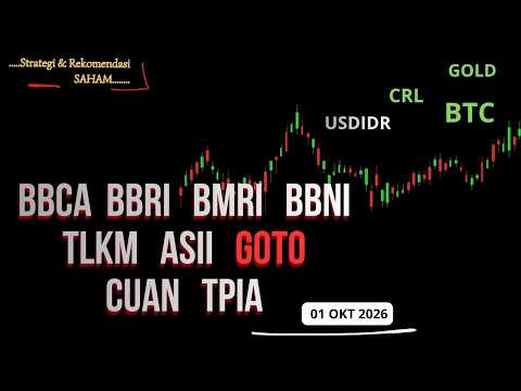 Trading Besok 1 Okt 2026, IHSG XAU CRL RUPIAH  BBCA BBRI BMRI BBNI TLKM ASII GOTO CUAN TPIA