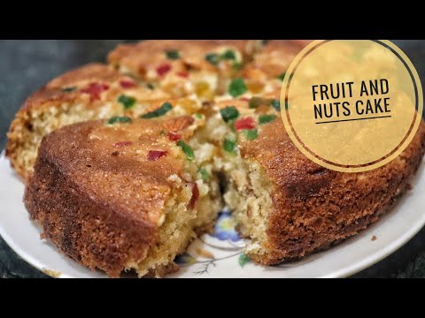 Easy Christmas cake | Eggless Christmas cake | No rum cake | Fruit and nut cake | Xmas recipe