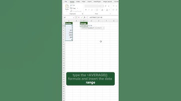 Stop Calculating Averages Manually! Use the AVERAGE Function in Excel! # #excel  #datasheet