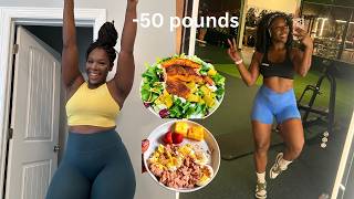 50 pounds down! What I Eat in a day to lose weight * healthy and realistic*