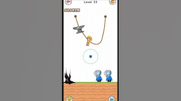 Level 33: save the Girl | CUT ROPE PUZZLE #puzzle_game