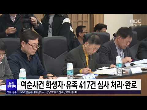 <strong>여순사건</strong> 희생자·유족 417건 심사 처리·완료[목포MBC 뉴스투데이]