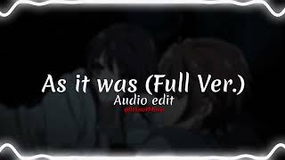 As It Was  Harry Styles edit   Version highly Requested