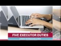 When a person creates a will, the will creator names an executor. The executor is responsible for overseeing the estate administration process. Learn more about executor duties in this presentation.