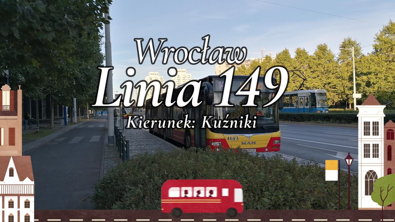 Wrocław, linia 149 w kierunku Kuźnik [cabview]
