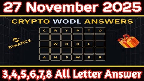 Binance Word of the Day Answer Today 27 November 2025 | Theme Demo Trading | All Letter Answer