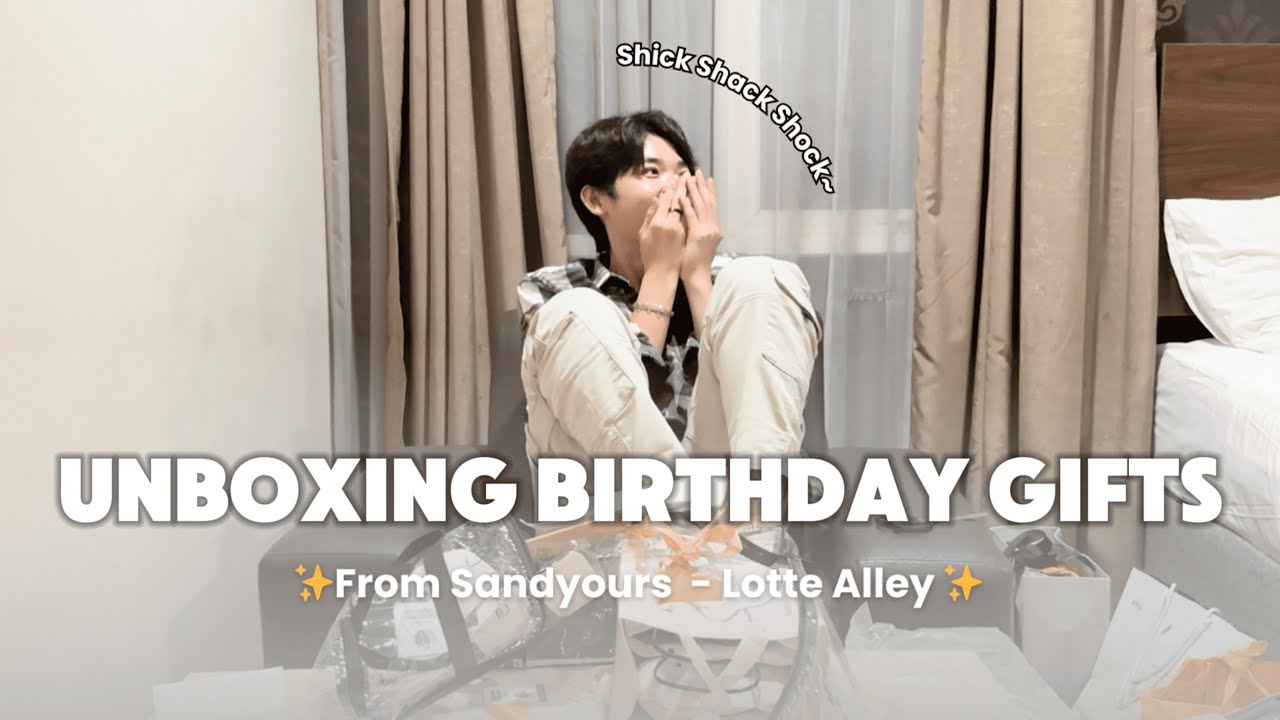 UNBOXING KADO ULTAH 2 KARUNG 🎂🎊🎉 | #sandyourUNBOXING