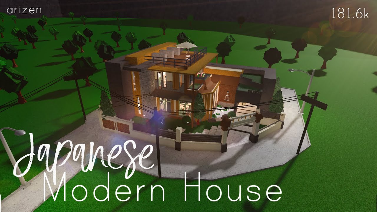 Bloxburg | Japanese Modern House Speedbuild | Arizen - YouTube