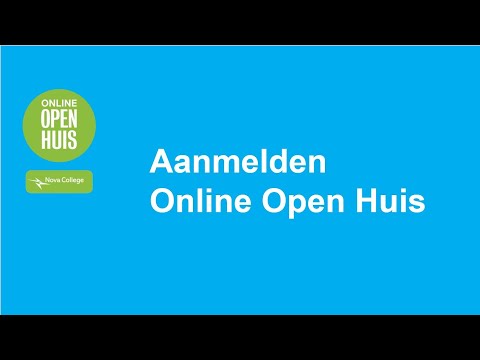 Instructie aanmelden online Open huis Nova College