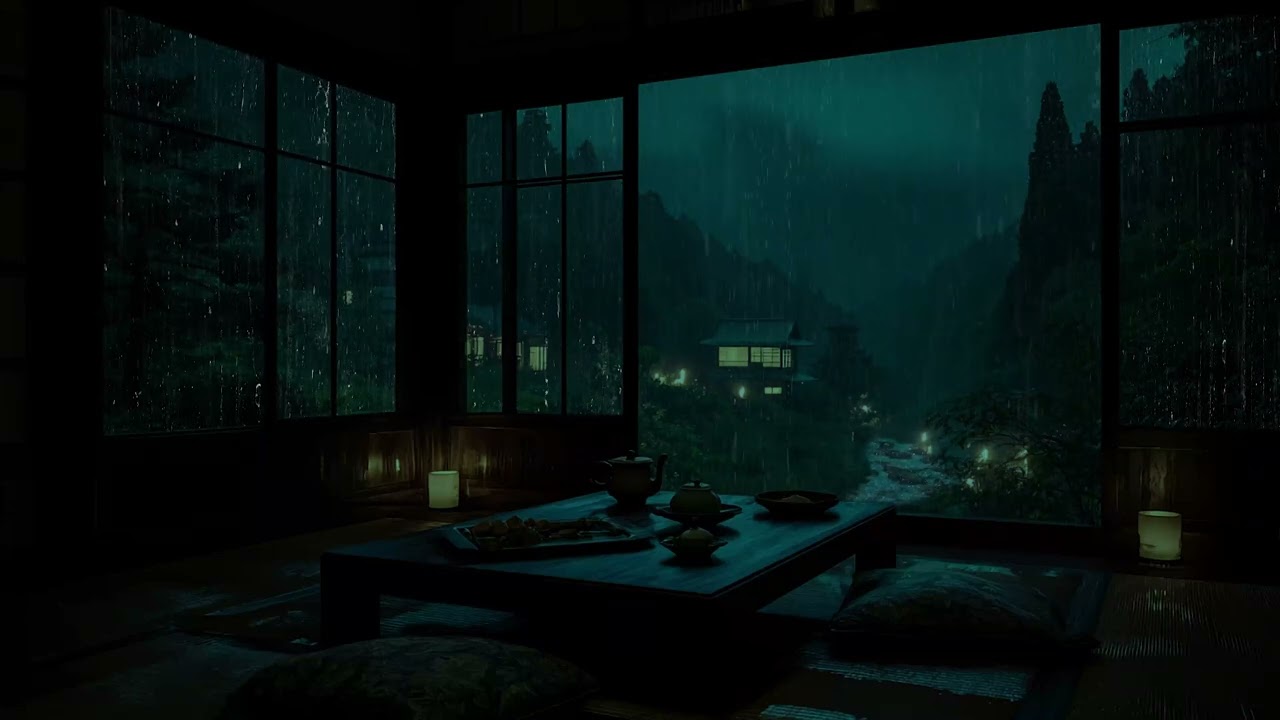 A Rainy Forest Retreat Inside a Rustic Cabin | Deep Sleep & Relaxing Nature Sounds