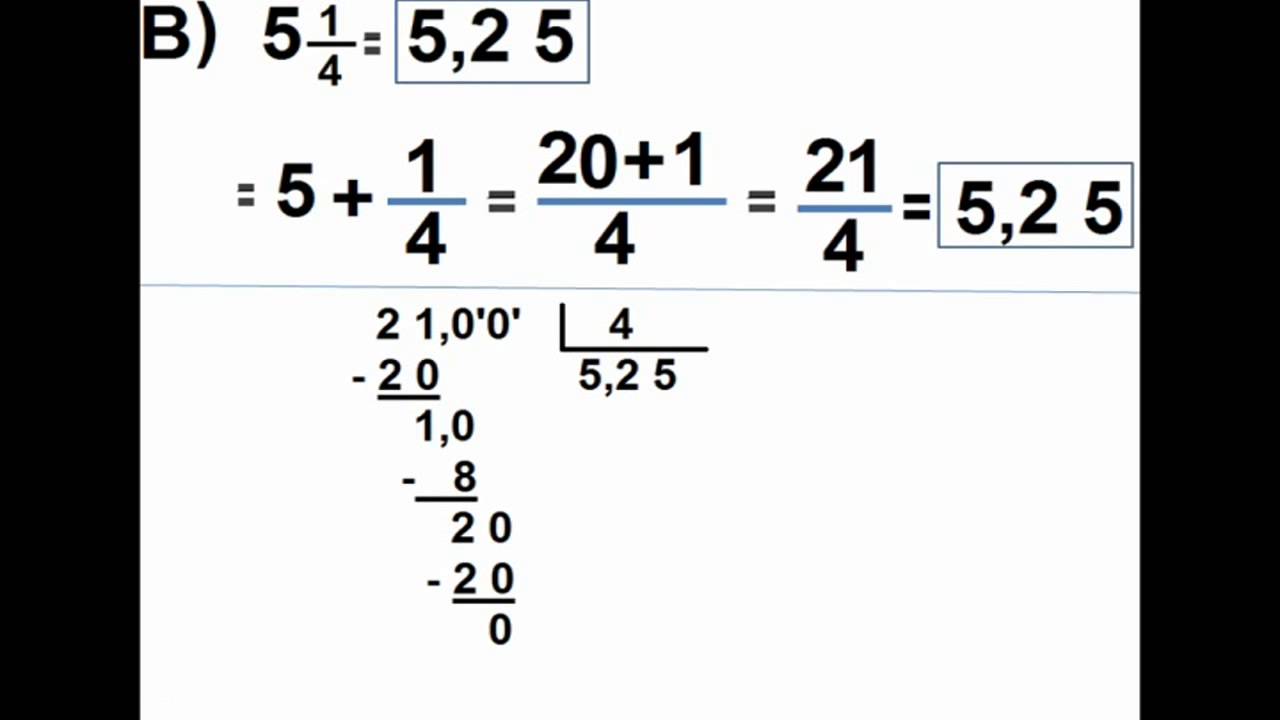 Como Transformar Frações Impróprias Em Numeros Mistos