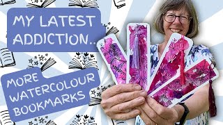 How to make watercolour bookmarks - line and wash flowers