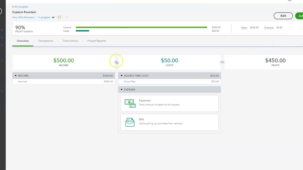 Projects in quickbooks online youtube