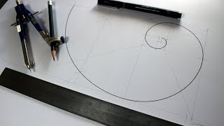 Drawing The Golden Spiral, Fibonacci Sequence | Real Time Sacred Geometry Drawing Tutorial