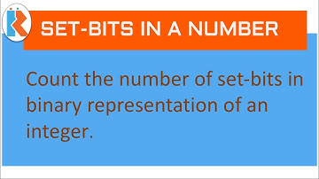 Count number of set bits in binary representation of a number