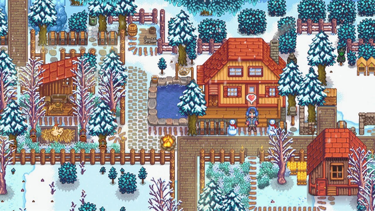 There stardew valley winter chill music for study, work or sleep (slowed w/ambience)