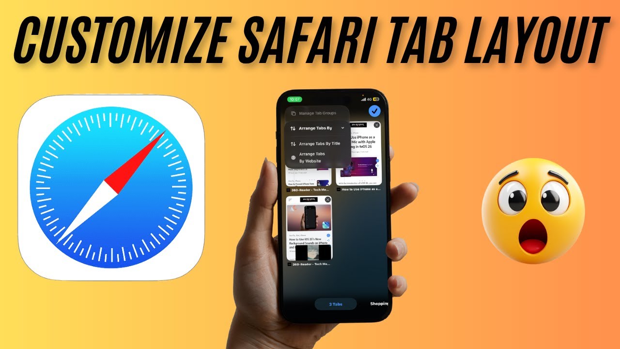 How to Change Safari Tab Design in iOS 26 on iPhone & iPad - YouTube