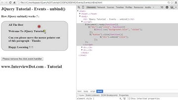 JQUERY UNBIND METHOD DEMO