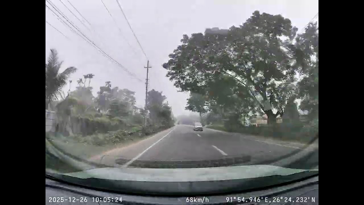 Morning ride during winters in Assam 
