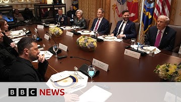 Trump and Zelensky discuss Tomahawk missiles in US meeting | BBC News