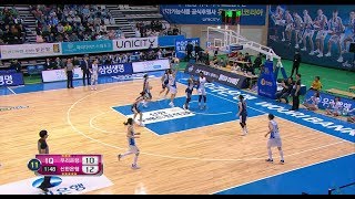 WKBL 2017~2018 우리은행 vs 신한은행 - 임영희, 돌파 슛으로 동점.20180204