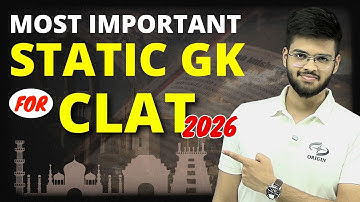 Important Static GK for CLAT 2026 | CLAT 2026 Preparation | Abhyuday Pandey
