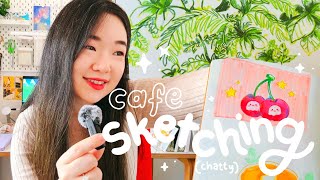 A Chatty Cafe Sketchbook Vlog 🎨🌿☕ new beginnings, self-employed, artist alley