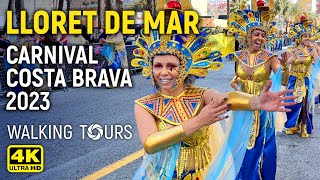 4K Lloret de Mar (Catalonia, Spain) Carnival Costa Brava Walking Tour • February 2023 screenshot 5