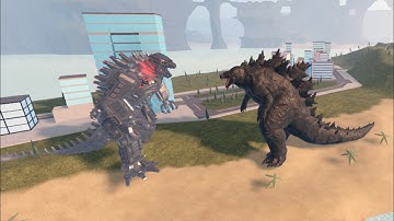 MechaGodzilla 2021 vs. Godzilla 2021 in kaiju universe