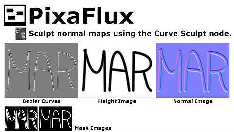 Sculpt Normal Maps using Bezier Curves. PixaFlux Tutorial
