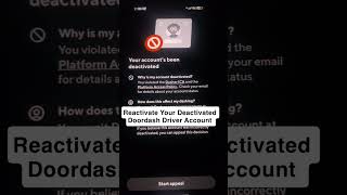 How To Reactivate Your Deactivated Doordash Driver Account #reactivation #deactivation How To Reactivate Your Deactivated Doordash Driver Account #reactivation #deactivation