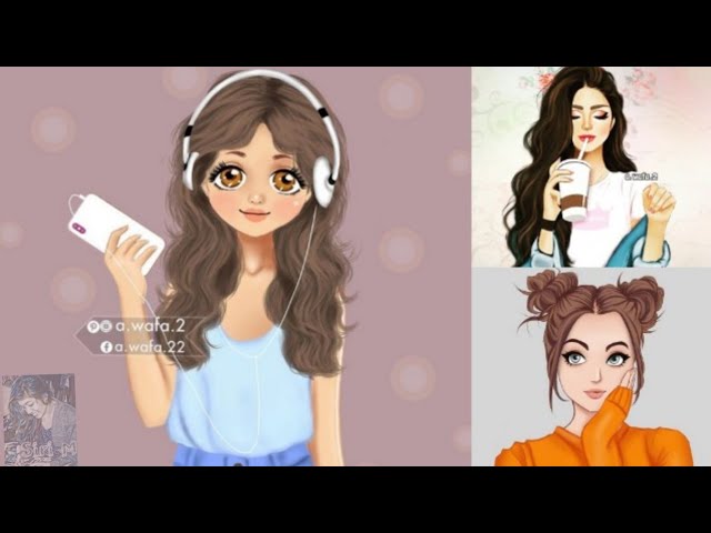Beautiful & Stylish Cartoon Dpz For Girlz | Cute Cartoon Dp For Girl  Whatsapp | Dp For Girl | Siri M - Youtube