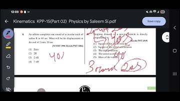 An athlete completes one round of a circular track of radius R in 40 sec.  @PhysicsWallah 