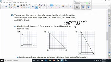 drawing a triangle with given conditions hw video