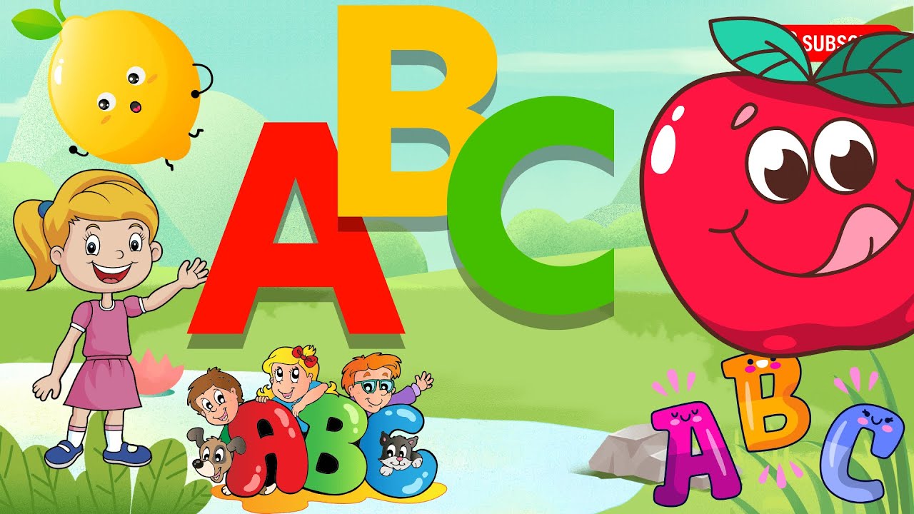 ABC Alphabet A–Z🌈 | Colorful Animated ABC Song and rhymes | Repeat ...