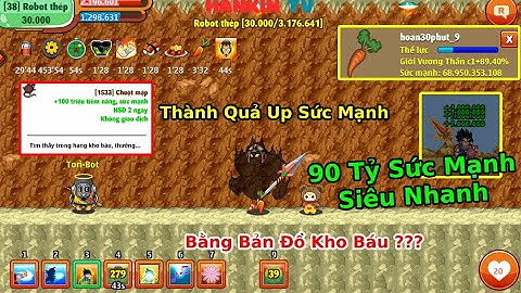 Ngọc Rồng Online | Hành Trình Cày Chay Lên 90 Tỷ Sức Mạnh - Thành Quả Sau 5 Ngày Đi Bản Đồ Kho Báu