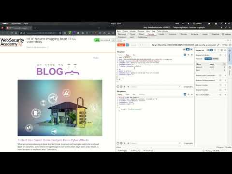 24.14 Lab: HTTP request smuggling, basic TE.CL vulnerability - Karthikeyan Nagaraj | 2024